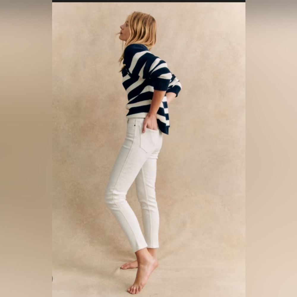 Sezane Slim parfait Jeans in Ecru